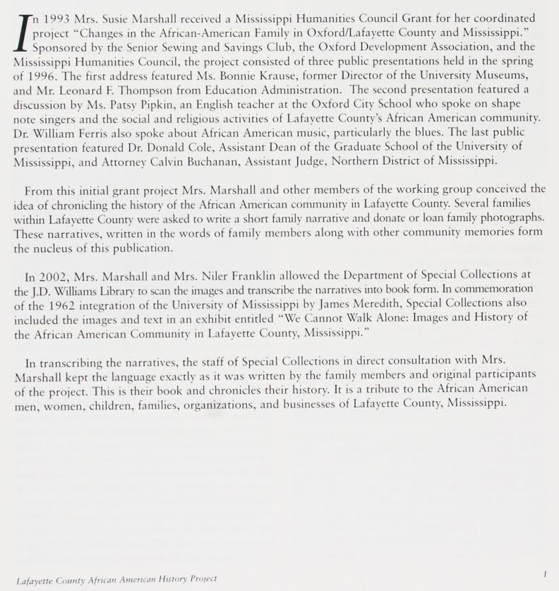 African American History Project page
